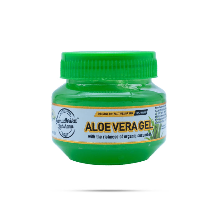Samudhrika Lakshana Aloevera Gel - 100 Gms | Skin Care/ Green Colour & Natural Aloe Vera Gel for Body And Hair - Skin Care