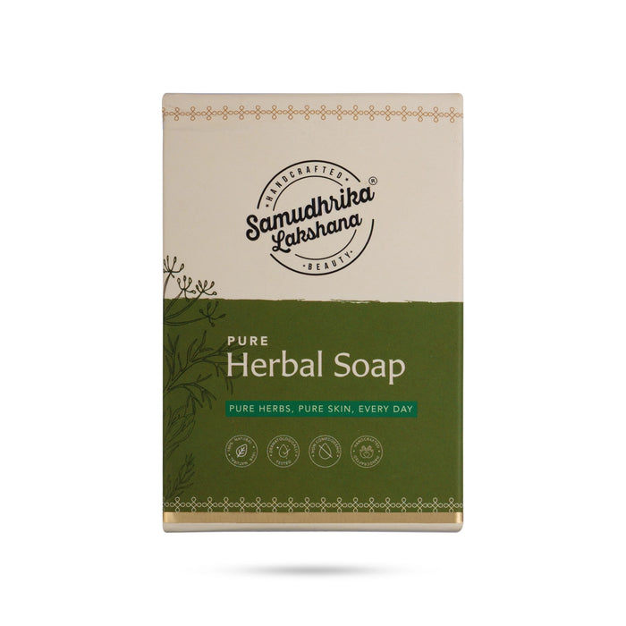 Samudhrika Lakshana Pure Herbal Soap - 100 Gms | Ayurvedic Cleansing Bar/ Moisturizing Bath Soap for Daily Use