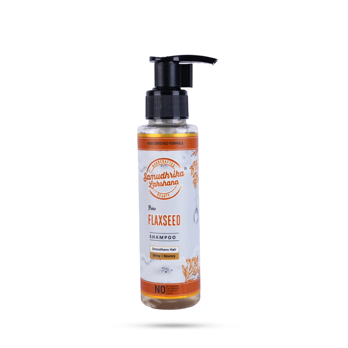 Samudhrika Lakshana Flaxseed Shampoo - 120 ml | Herbal Shampoo/ Flaxseed Shampoo for Smooth & Bouncy Hair - Hair care
