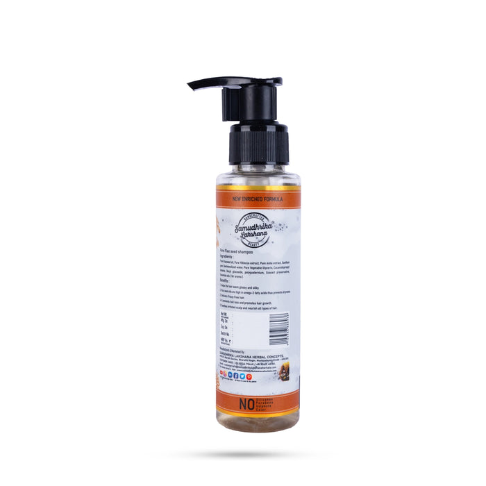 Samudhrika Lakshana Flaxseed Shampoo - 120 ml | Herbal Shampoo/ Flaxseed Shampoo for Smooth & Bouncy Hair - Hair care