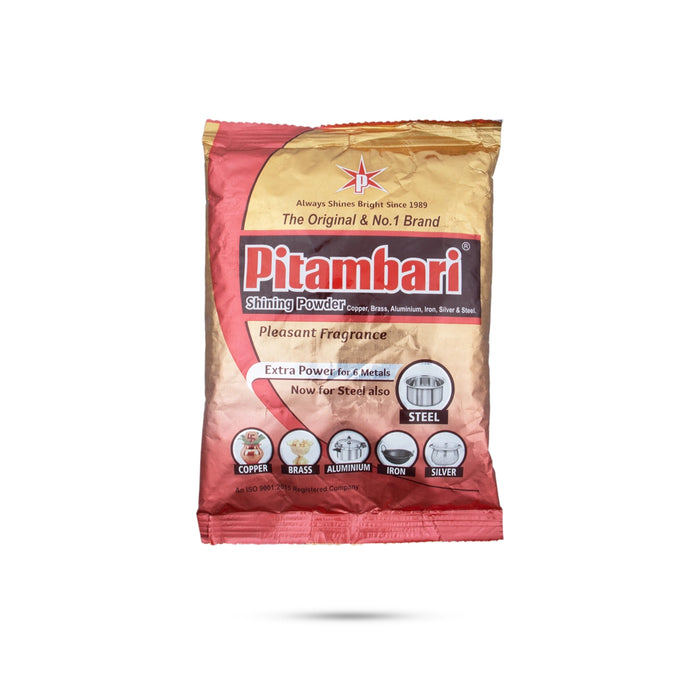 Pitambari Shining - Copper & Brass - 200 Gms | Cleaning Powder/ Puja Cleaning Powder for Vessel