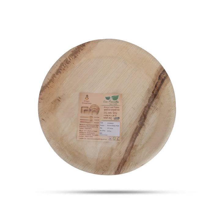 Areca Leaf Plate - UC10ARDP - 10 Pcs Set - Round - 10 Inch dia