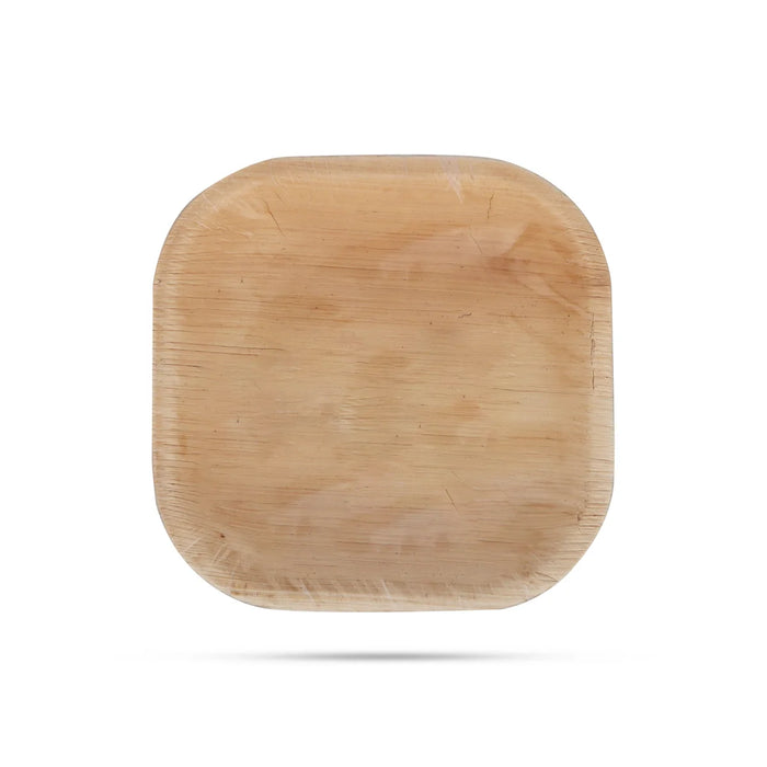 Areca Leaf Plate - 10 Pcs Set - Square Bowl - 5x5 Inch - Eco Friendly Plates & Cups