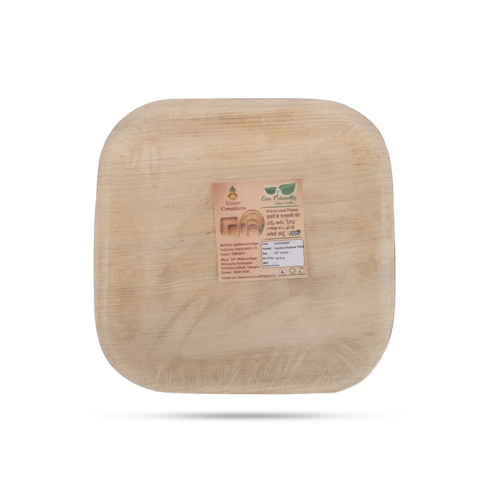 Areca Leaf Plate - UC08ASQDP - 10 Pcs Set - Square - 8x8 Inch