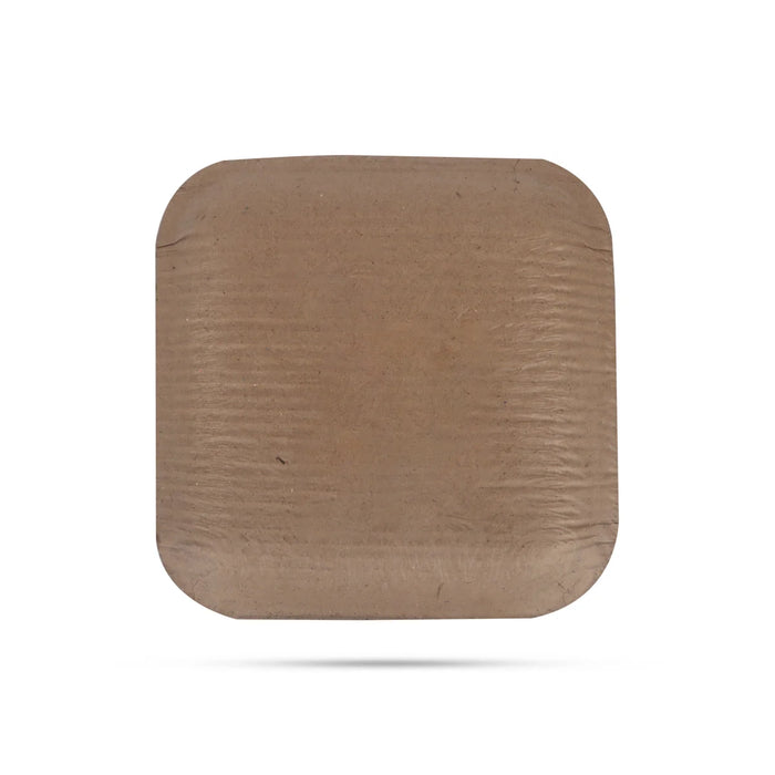 Leaf Plate - 10 Pcs Set - Square - 8x8 Inch - Eco Friendly Plates & Cups