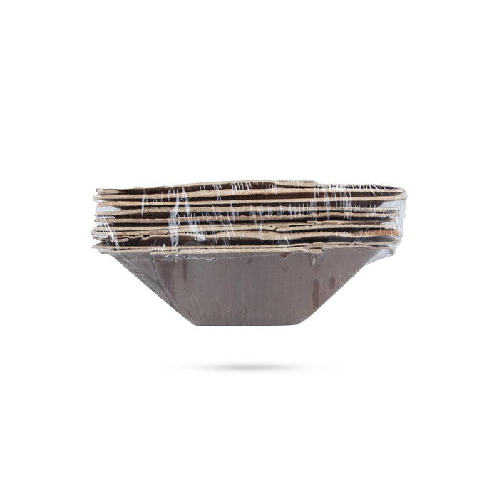 Areca Leaf Cup Set - 3 x 6.5 Inches | 10 Pcs/ Disposable Cup/ Pyramid Shape Disposable Bowl/ Areca Bowl - Eco Friendly Plates & Cups