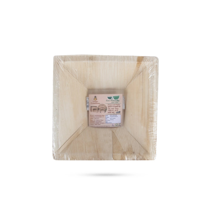 Areca Leaf Cup Set - 3 x 6.5 Inches | 10 Pcs/ Disposable Cup/ Pyramid Shape Disposable Bowl/ Areca Bowl - Eco Friendly Plates & Cups