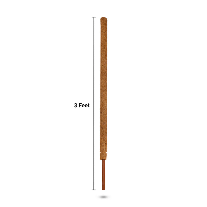 Coco Pole  - 3 Feet |  Coco Peat/ Coir Stick/ Cocopeat for Plants