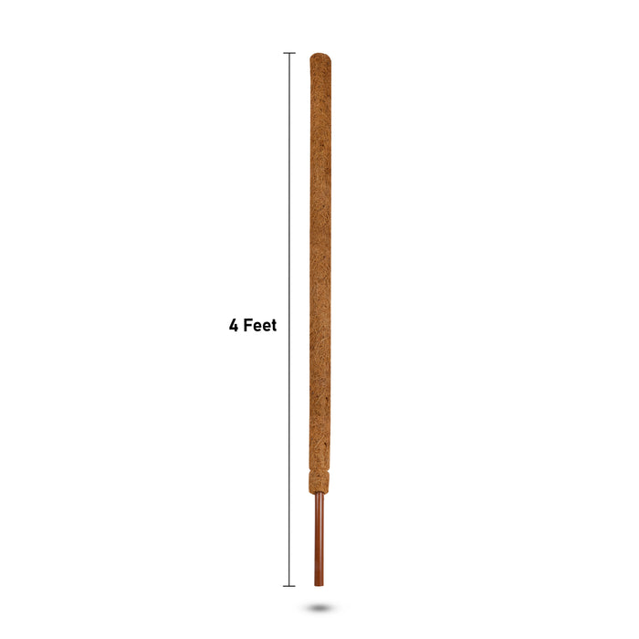 Coco Pole  - 4 Feet |  Coco Peat/ Coir Stick/ Cocopeat for Plants