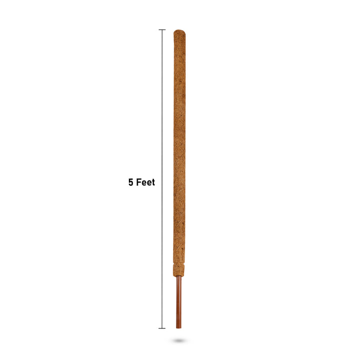 Coco Pole  - 5 Feet |  Coco Peat/ Coir Stick/ Cocopeat for Plants