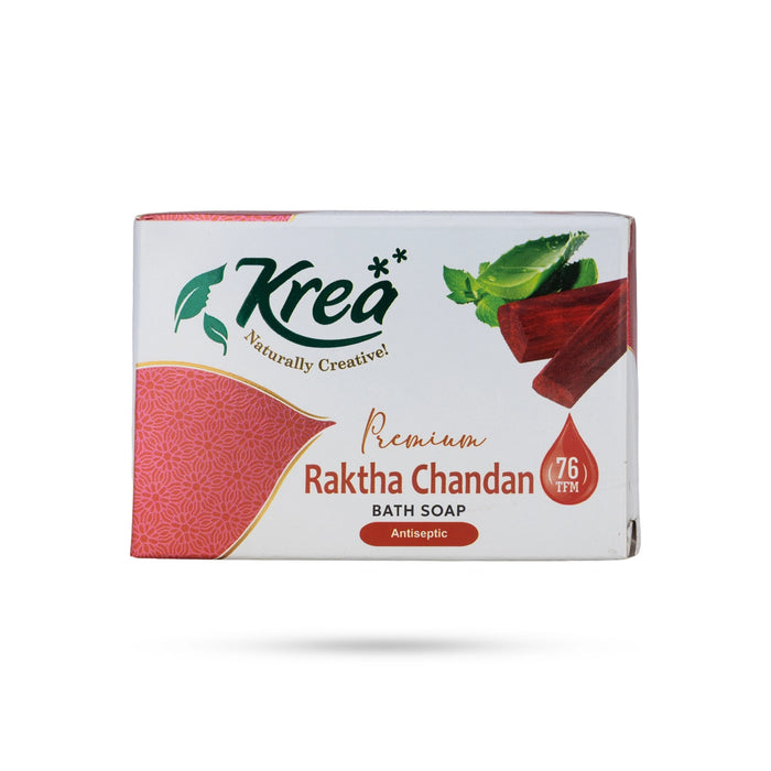 Krea - Raktha Chandan Soap - 100 Gms | Red Sandalwood Herbal Soap/ Bathing Soap for Daily Skincare & Cleansing