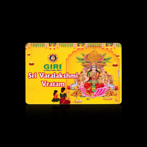 Giri Sri Varalakshmi Vratam Pooja, Story&Paadalgal USB Music Stick - Tamil-Telugu-Kannada | Music Card For Pooja - Music USB
