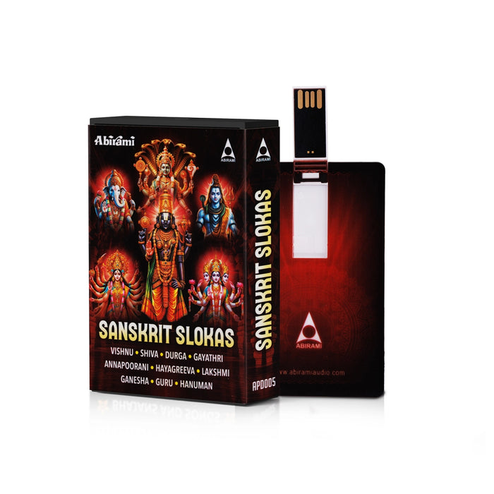 Sanskrit Slokas Music Card | Usb Music Stick/ Music Pen Drive/ Songs Pendrive for Home - Music USB