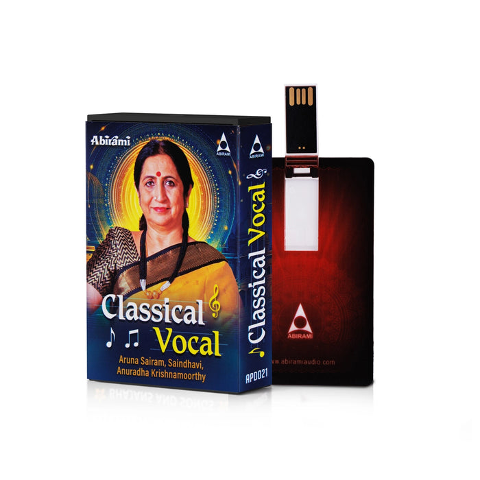 Classical Vocal Music Card | Aruna Sairam, Saindhavi, Anuradha Krishnamoorthy/ Usb Music Stick for Home - Music USB