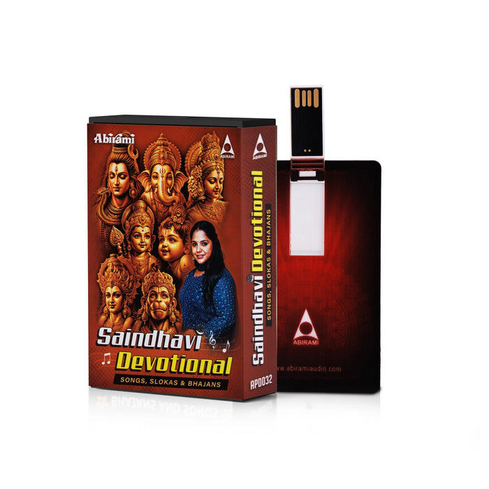 Saindhavi Devotional Songs, Slokas & Bhajans Music Card | Usb Music Stick/ Music Pen Drive for Home - Music USB
