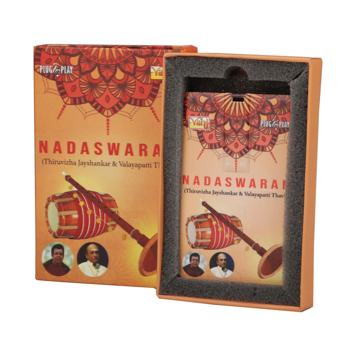 Nadaswaram USB Music Stick | Thiruvizha Jayshankar & Valayapatti Thavil Music Card For Devotional Listening - Music USB