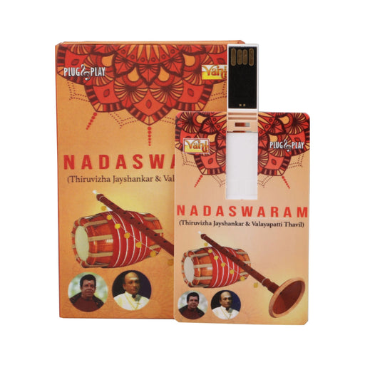 Nadaswaram USB Music Stick | Thiruvizha Jayshankar & Valayapatti Thavil Music Card For Devotional Listening - Music USB