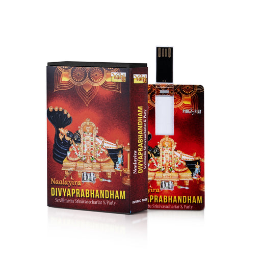 Naalayira Divyaprabhandham Music Card | Sevilimedu Srinivasachariar/ Music Pen Drive/ Usb Music Stick for Prayer - Music USB