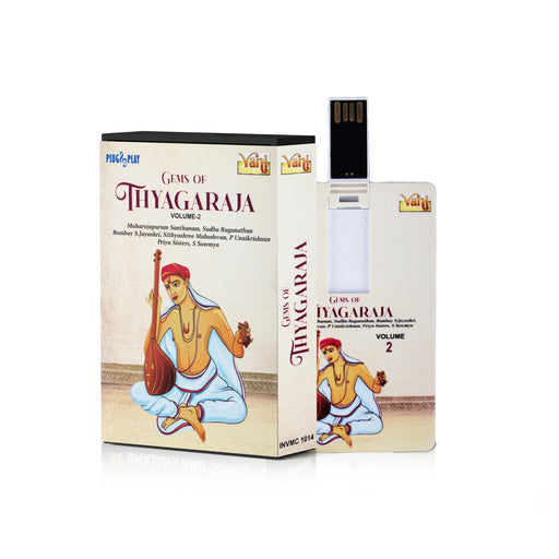 Gems Of Thyagaraja Music Card - Volume 2 | Santhanam,Sudha Ragunathan/Music Pen Drive/ Usb Music Stick for Home - Music USB