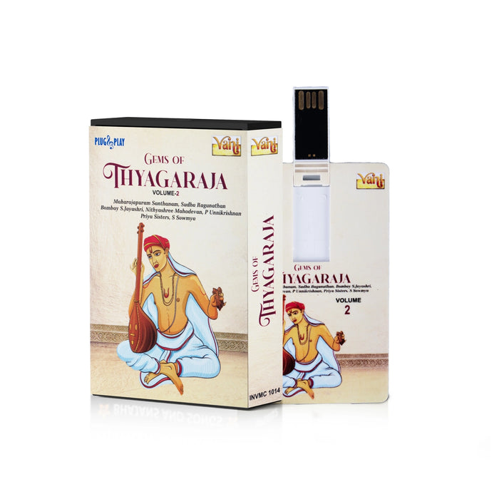 Gems Of Thyagaraja Music Card - Volume 2 | Santhanam,Sudha Ragunathan/Music Pen Drive/ Usb Music Stick for Home - Music USB
