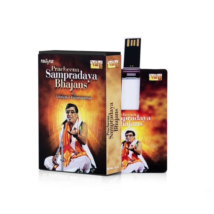 Pracheena Sampradaya Bhajans Music Card | Udaiyalur Kalyanaraman/ Usb Music Stick/ Music Pen Drive for Home - Music USB