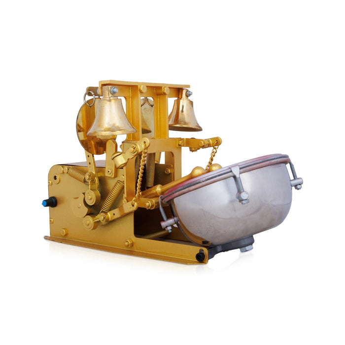 Electric Temple Drum Bell - 8.5 x 14 Inches | Temple Drum Bell/ Electric Bell for Temple - Electric Drums