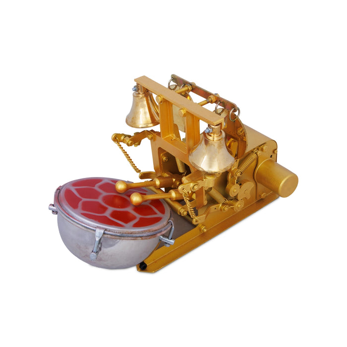 Electric Temple Drum Bell - 8.5 x 14 Inches | Temple Drum Bell/ Electric Bell for Temple - Electric Drums