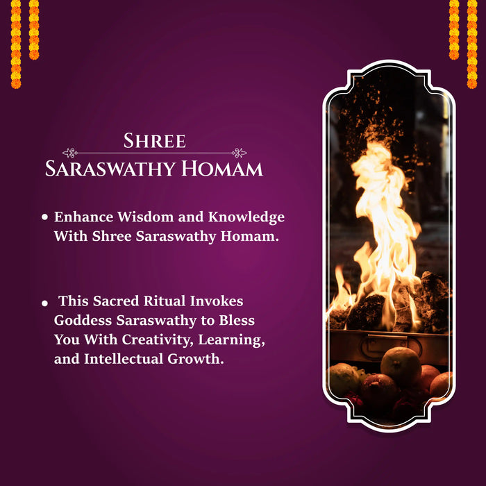 Shri Saraswati Homam | Saraswathy Homam/ Shree Saraswathi Homam for Wisdom and Knowledge