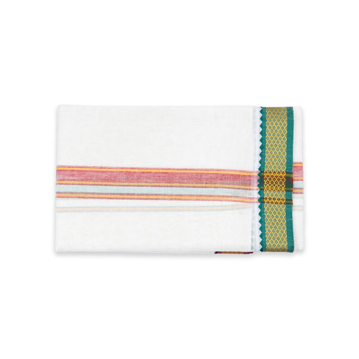 Angavastra - 1.8 Mtrs | Mayilkan Border Towel / Thundu / Kasavu Shawl for Men