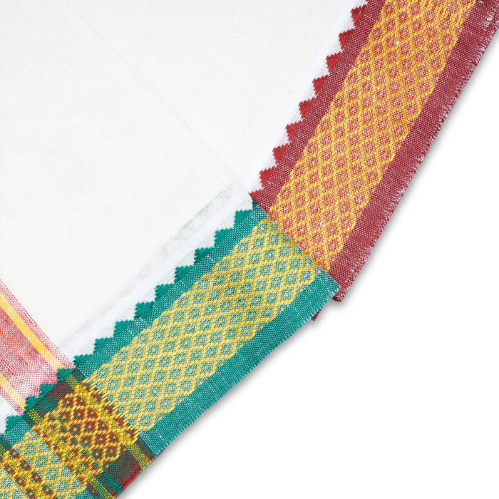 Angavastra - 1.8 Mtrs | Mayilkan Border Towel / Thundu / Kasavu Shawl for Men