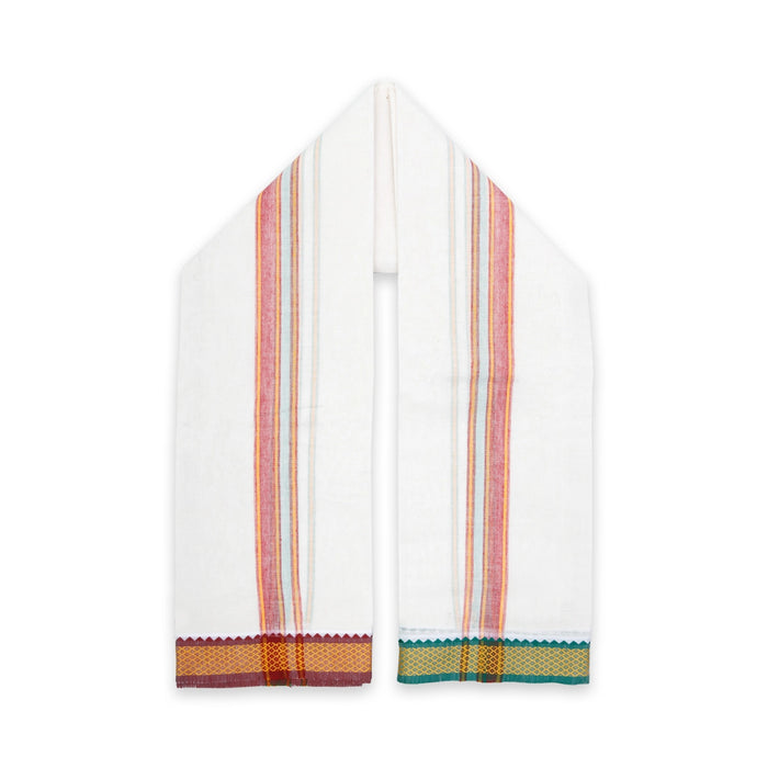 Angavastra - 1.8 Mtrs | Mayilkan Border Towel / Thundu / Kasavu Shawl for Men