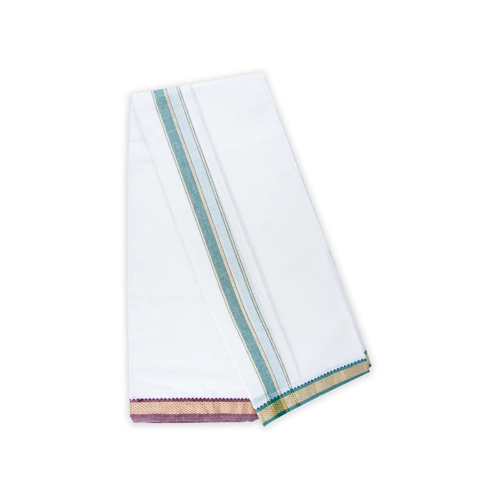 Veshti - 10 x 6 Muzham | Half White Vesti/ Dhoti for Men - Veshti & Dhoti