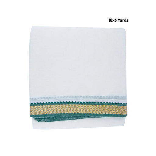 Veshti - 10 x 6 Muzham | Half White Vesti/ Dhoti for Men - Veshti & Dhoti