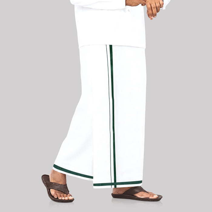 Veshti - 4 Mtrs | Rich Cotton Dhothi / White Vesti / Dhoti for Men / Traditional Vesti