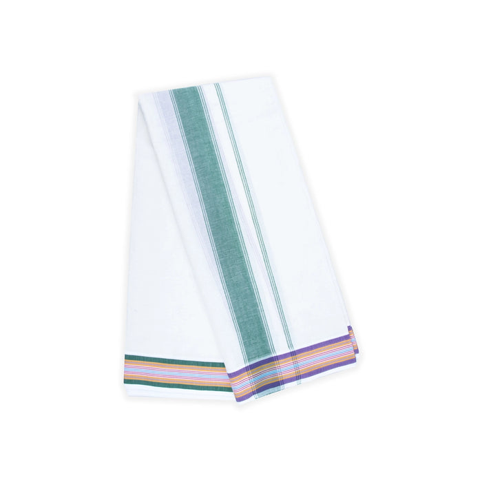 Veshti - 9 x 5 Inches| Half White Colour Vesti / Seer Border Dhoti for Men