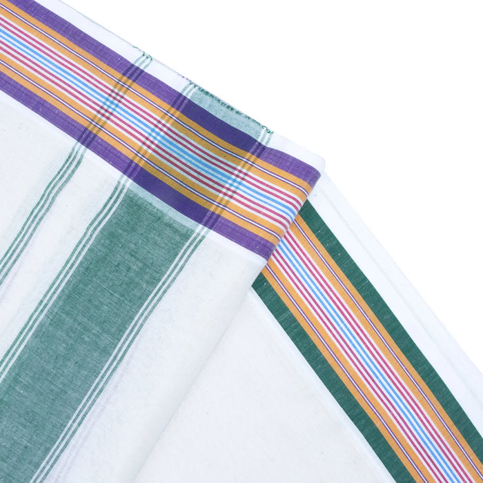 Veshti - 9 x 5 Inches| Half White Colour Vesti / Seer Border Dhoti for Men