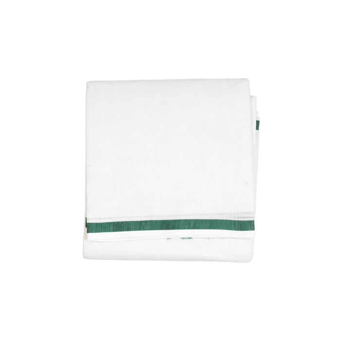 Cotton Veshti - 2.5 Mtrs | Gundanchi Border Dhoti / Half White Colour Vesti for Men
