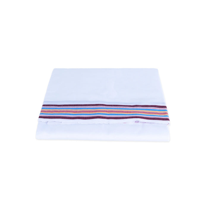 Veshti - 9 x 5 Inches | Border Dhoti / Traditional dhothi / White Colour Vesti for Men / Ethnic wear For Men - Veshti & Dhoti