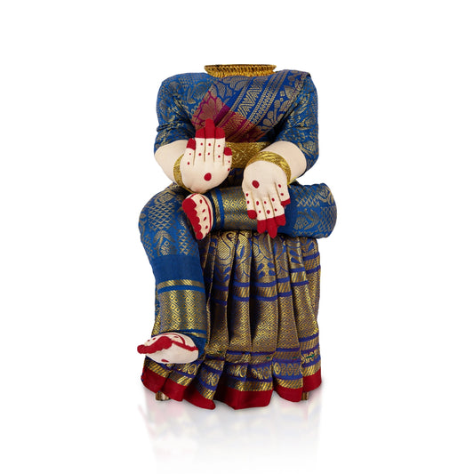 Wood Varalakshmi Stand - 11 X 5 Inches | Varalakshmi Decoration Stand/ Ammavari Stand/ Pooja Stand For Pooja Decor - Neck & Body Accessories