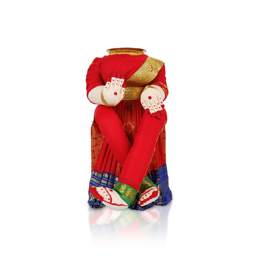 Wood Varalakshmi Stand - 13 x 6 Inches | Varalakshmi Decoration Stand/ Ammavari Stand/ Pooja Stand For Pooja Decor - Neck & Body Accessories