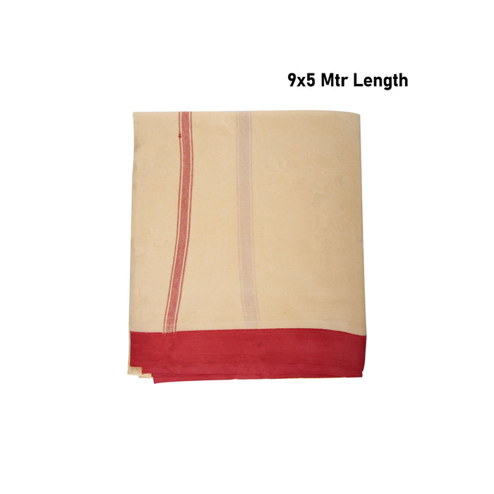 Veshti - 9 x 5 Yards | Cotton Dhoti/ Naar Madi Veshti/ Vesti for Men