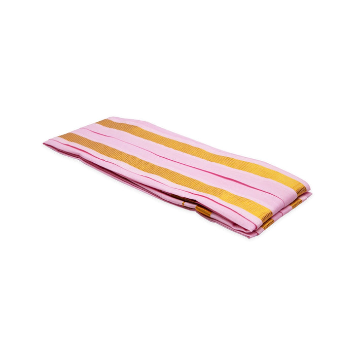 Towel - 2 Mtrs | Pink Colour Angavastram/ Cotton Thundu/ Gold Jari Design Gamcha for Men - Shawls & Towels