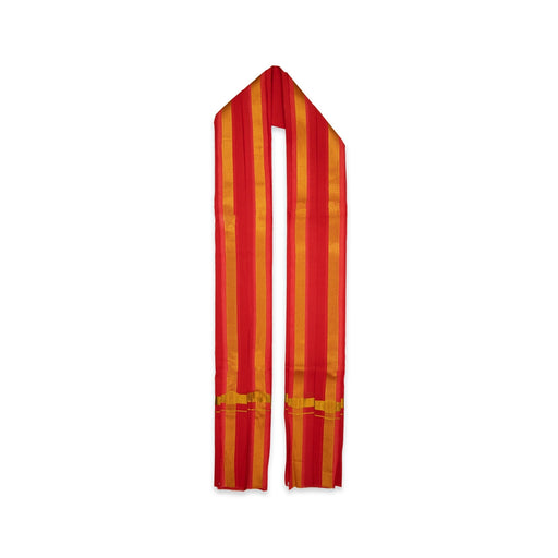 Towel - 2 Mtrs | Red Colour Angavastram/ Cotton Thundu/ Gold Jari Design Gamcha for Men - Shawls & Towels
