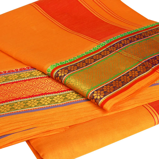 Veshti - 9 x 5 Muzham - Mango | Vesti/ Big Border Dhoti for Men/ Assorted Colour - Veshti & Dhoti