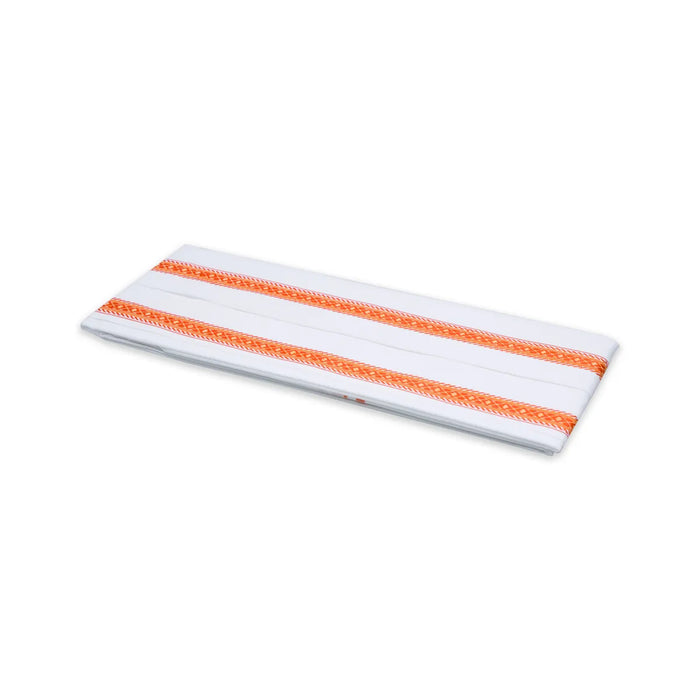 White Angavastra - 1.75 Mtrs | Cotton Thundu / Mixed Border Towel/ Gamcha For Traditional Wear & Pooja Use - Shawls & Towels