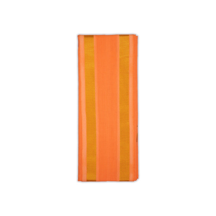 Towel - 2 Mtrs | Light Orange Colour Angavastram/ Cotton Thundu/ Gold Jari Design Gamcha for Men - Shawls & Towels