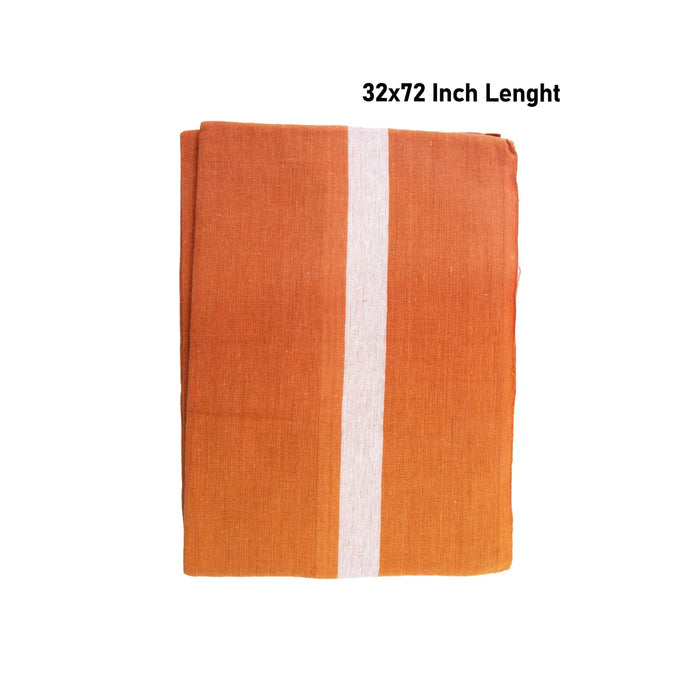 Kavi Towel - 32 x 72 Inches | Kavi Thorthu/ Kasavu Shawl/ Angavastra for Men - Shawls & Towels