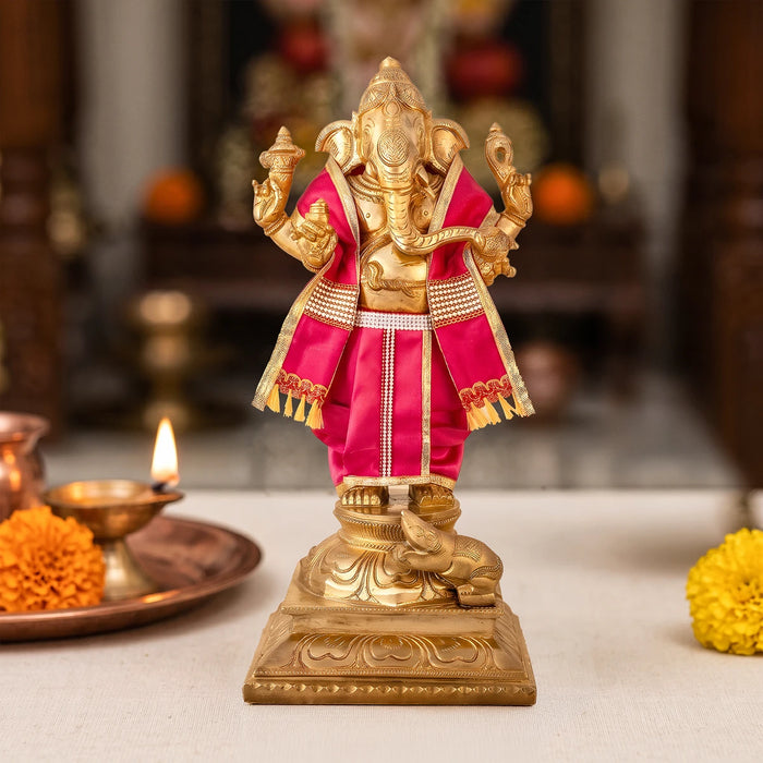 Panchakacham - 9 Inches | Satin With Jari Border Dhoti / Readymade Panchakajam for Deity