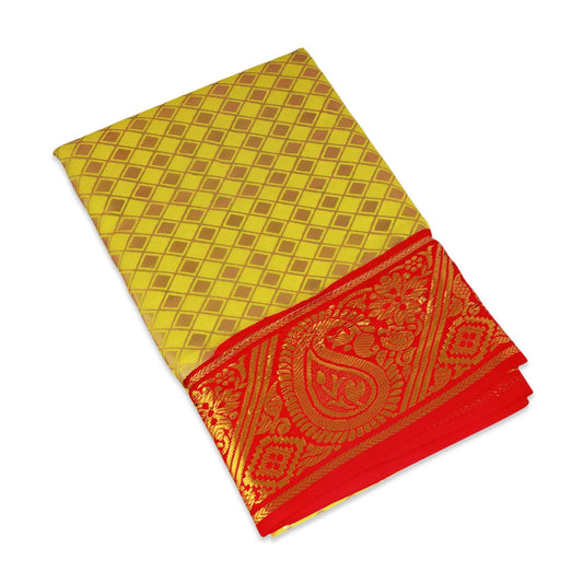 Amman Saree - 3 Mtr | Devi Dress/ Satin Material/ Deity Dress/ Saree for Goddess - Devi Dress
