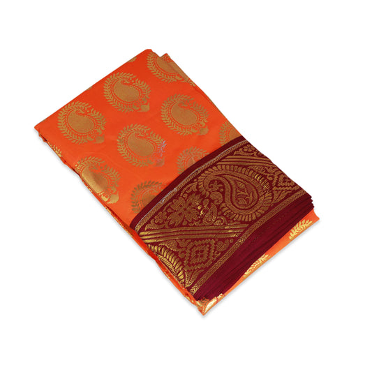 Amman Saree - 4 Mtr | Devi Dress/ Satin Material/ Deity Dress/ Saree for Goddess - Devi Dress